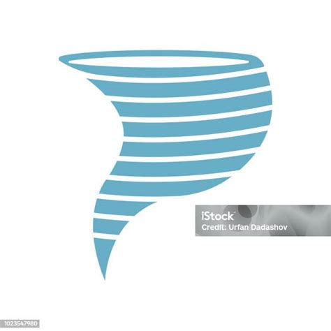 Tornadosymbol Vektor Zeichen Und Symbol Isoliert Auf Weißem Hintergrund