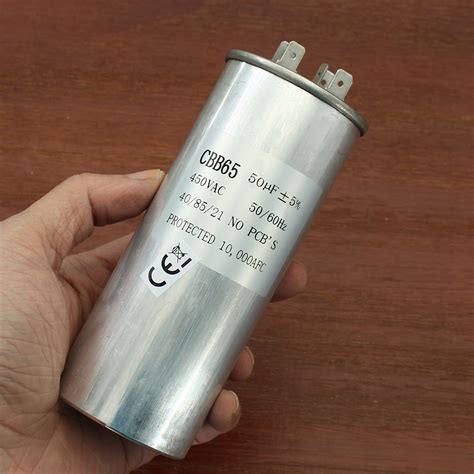 Concap brand capacitor, the best quality available in market is used in fan, motors, air conditioning, pumps , light fittings, panels etc. 15-50uF Motor Capacitor CBB65 450VAC Air Conditioner ...