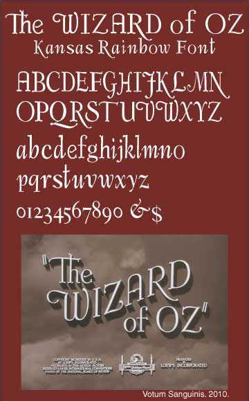 The Original Wizard Of Oz Font 1939 Movie Title Typography Original