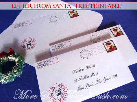 Fold over the envelope flaps to create the envelope (use a ruler to make sure the. Free Letter From Santa Printable