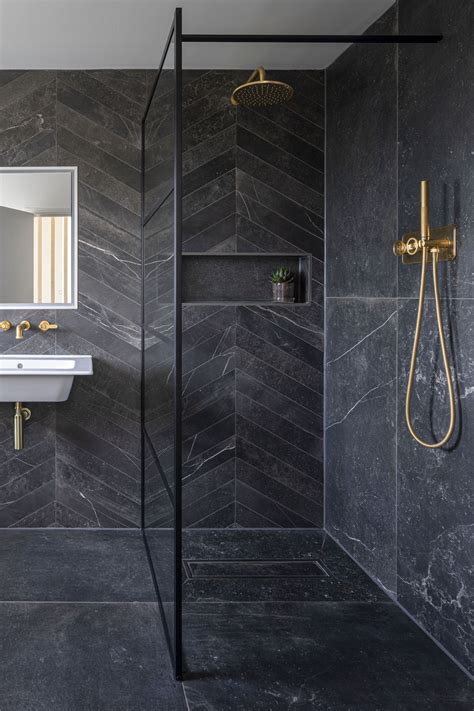 Bring Sophistication And Drama To Your Bathroom With Black Tile Home