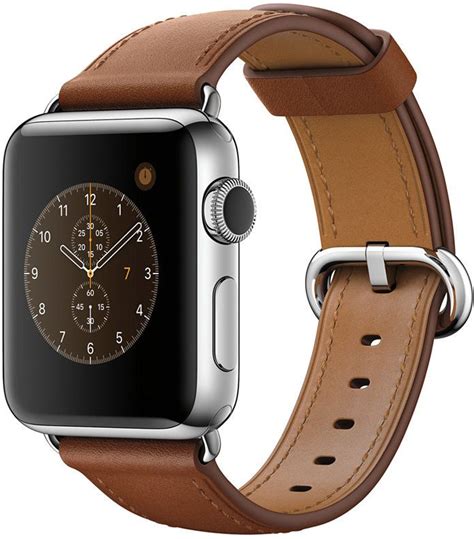 Apple Watch Series 2 38mm Stainless Steel Case With Saddle Brown