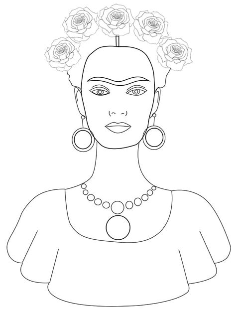 Dibujos De Frida Kahlo 9 Para Colorear Para Colorear Pintar E Imprimir
