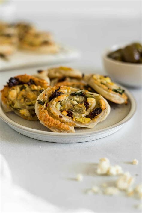 baked mediterranean puff pastry pinwheels recipe supermom eats