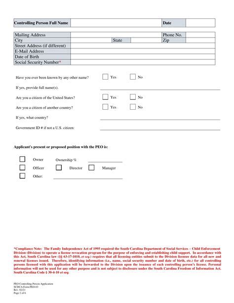 Scdca Form Peo 03 Download Fillable Pdf Or Fill Online Professional