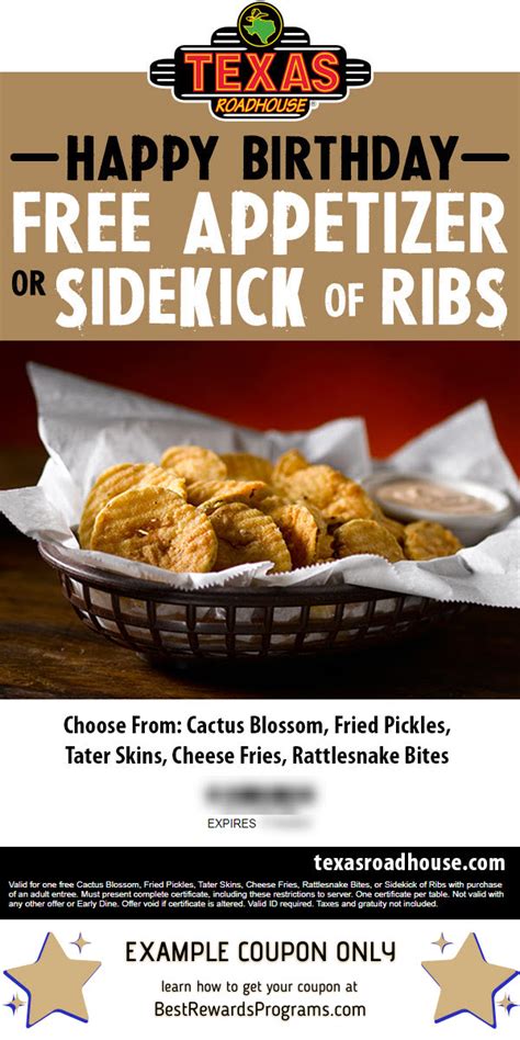 Texas Roadhouse Coupons Printable Free Appetizer