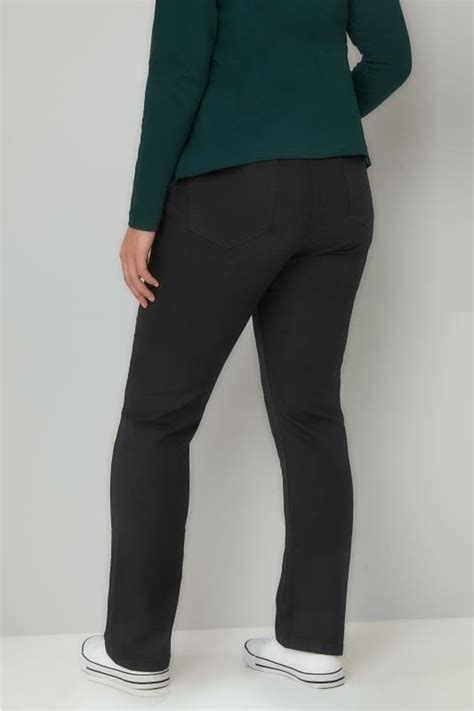 Black Straight Leg Ruby Jeans Plus Size 16 To 36