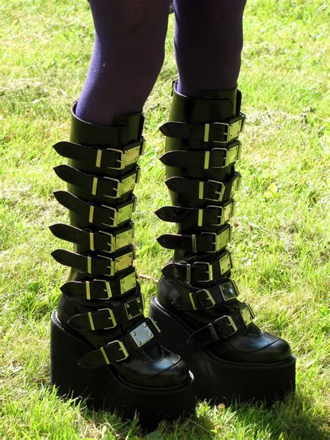 Shop demonia shoes, platforms, and boots here. Demonia Swing 815 Boots - | Goth shoes, Gothic shoes, Goth ...