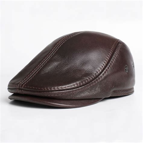 Stylish Genuine Leather Cap For Men Leather Cap Leather Baseball Cap