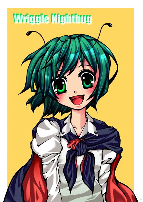 Highres Touhou Short Hair Smile Open Mouth Female Green