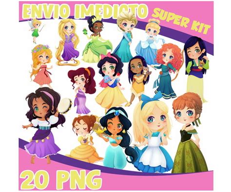 Kit Digital Princesas Disney Elo7 Produtos Especiais