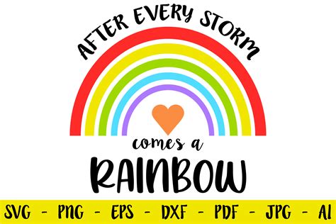 Rainbow Baby Svg After Every Storm Svg Gráfico Por Cuteshopclipart