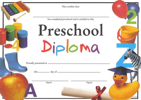 Free Printable Preschool Graduation Certificates Planner Template Free