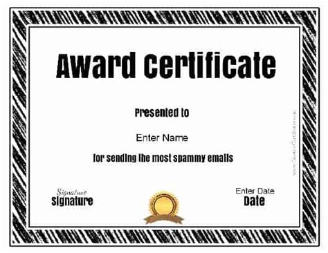 Free Customizable And Printable Funny Awards