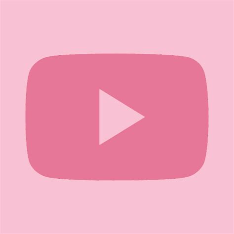 🎀youtube Pink Icon🎀 Kawaii App Pink Wallpaper Iphone App Icon Design