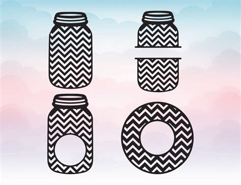 Download Mason Jar SVG EPS Png DXF Monogram Frames svg Monogram