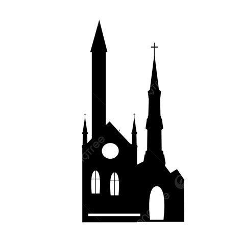 Gambar Kartun Siluet Gereja Cat Tangan Kartun Lukisan Tangan Gereja