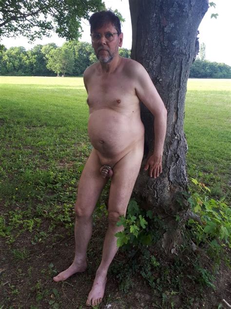 German faggot Jörg naked in a public park Exposedfaggots