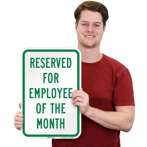 Buy 34reserved For Employee Of The Month Parking Sign By Smartsign