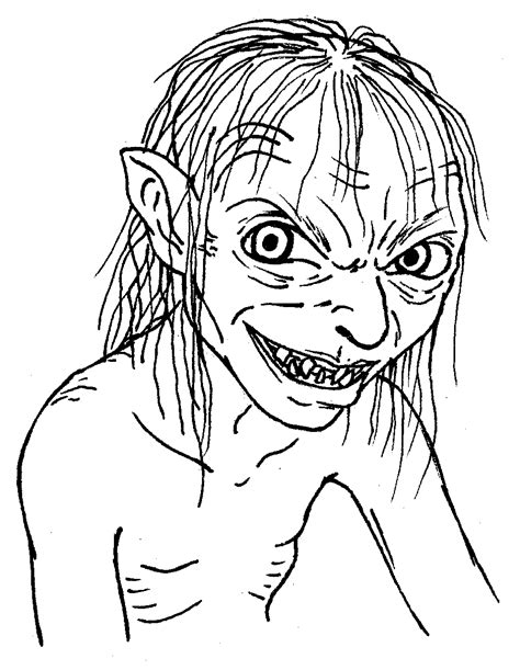 Smeagol Gollum Coloring Pages Coloring Pages