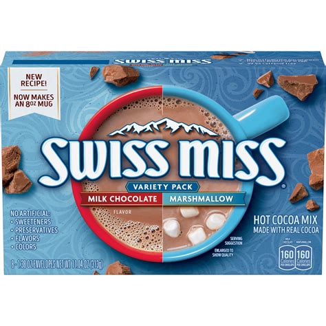 Pack Swiss Miss Hot Cocoa Mix Variety Milk Chocolate And Marshmallow Ct Walmart Com
