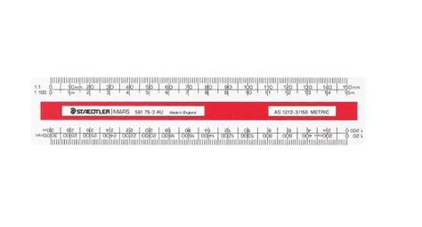 Staedtler Oval Scale Ruler 150mm 561 75 3 561753 Front 11 1100 120