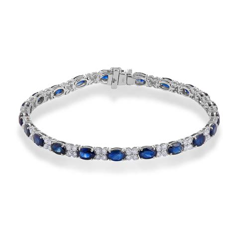 18ct White Gold Sapphire And Diamond Bracelet