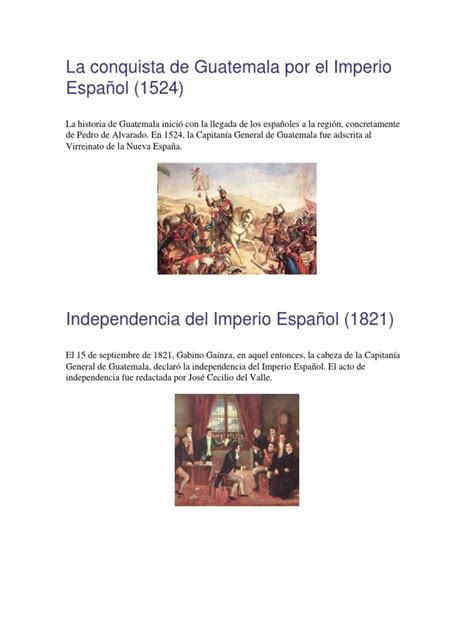 La Conquista De Guatemala Por El Imperio Español Pdf
