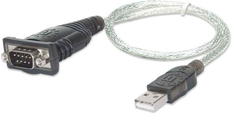 Manhattan Usb A To Serial Converter Cable 45cm Male To Male Serialrs232comdb9 Prolific Pl