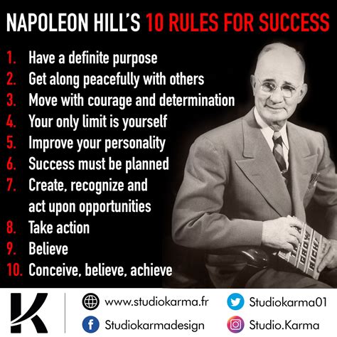 Napoleon Hills 10 Rules For Success Coaching Believe Karma