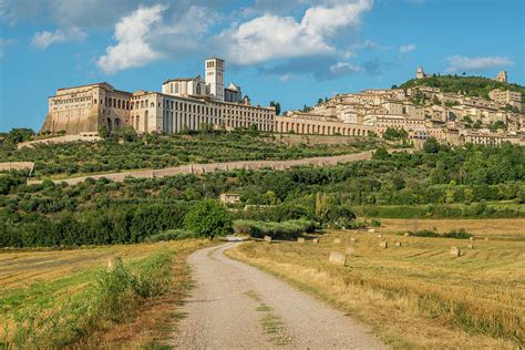 panoramic view of assisi in the province of perugia in the umbria region of italy photograph