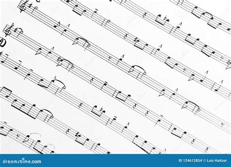 Music Notes Sheets Stock Photo Image Of Classic Book 124612854