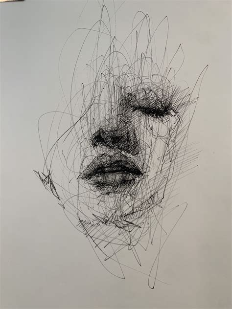 This Self Taught Artist Draws Female Portraits Entirely By Scribbling 87 Pics Artofit