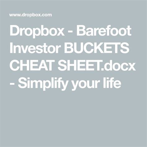 Can the net harness a bunch of volunteers to help bring books in the public domain to life through podcasting? Dropbox - Barefoot Investor BUCKETS CHEAT SHEET.docx ...
