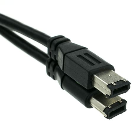 Firewire 400 6 Pin Cable Ieee 1394a Black 3ft