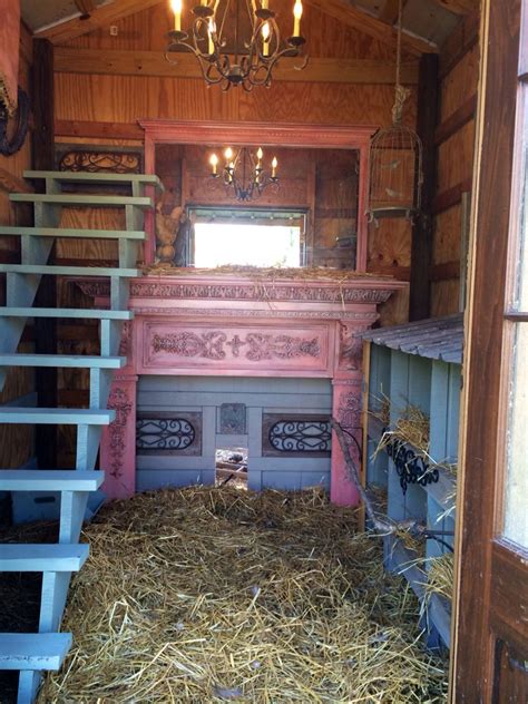 rustic chicken coop with fireplace mantel chicken coop fancy chicken coop fancy chickens