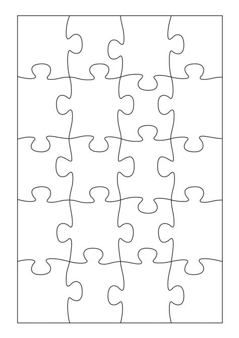 Printable Blank Jigsaw Puzzle Outline Printable