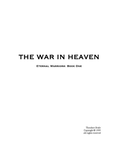 The War In Heaven Pdf Paradise Lost Satan