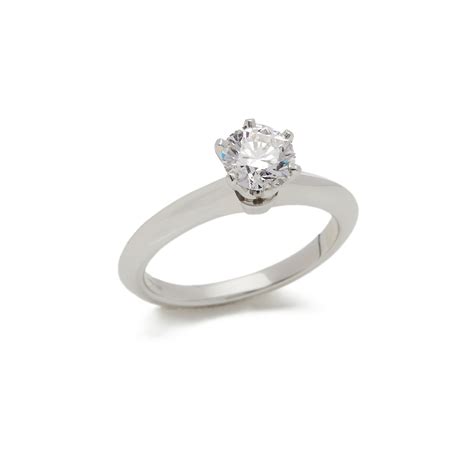Engagement rings tiffany has many kinds of form that can become some choices for you if you it is romantic, honest, conservative and believable. Tiffany & Co. Platinum 0.81ct Diamond Solitaire Engagement Ring COMJ054 | Second Hand Jewellery