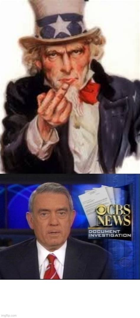 Uncle Sam Flipping Off Dan Rather Imgflip