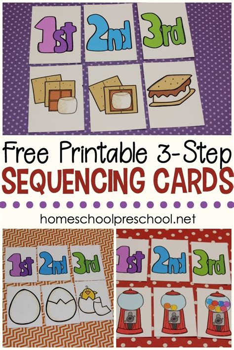 Free Printable 3 Step Sequencing Cards
