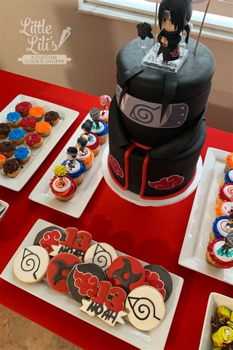 Naruto Birthday Party Table Anime Cake Naruto Birthday Desserts