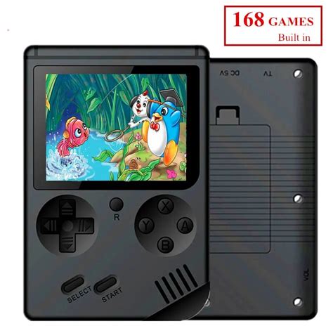 Powkiddy Portable Handheld Game Player Built In 168 Classic Retro Games