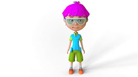 Cartoon Boy Rigged Maya Character Lowpoly 3d Rigged 4