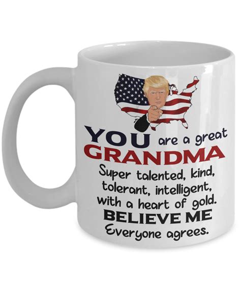Funny Grandma Trump Mug T Heart Of Gold Grandmother Coffee Cup
