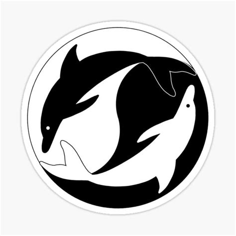 Dolphin Yin Yang Black And White Dolphins Sea Yinyang Chinese Zodiac