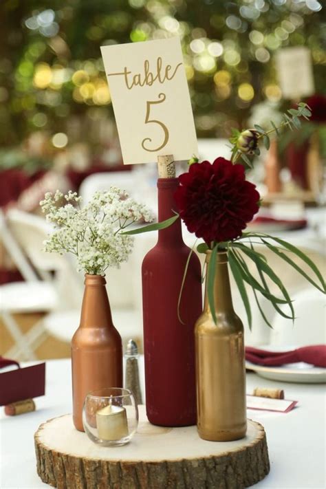 Champagne And Burgundy Wedding Decor A Timeless Combination
