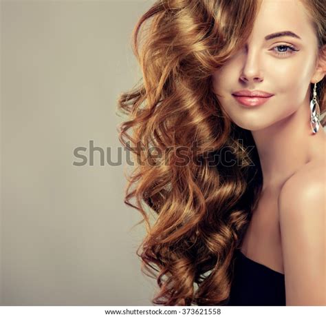 Beautiful Girl Long Wavy Hair Brunette Stock Photo Edit Now 373621558