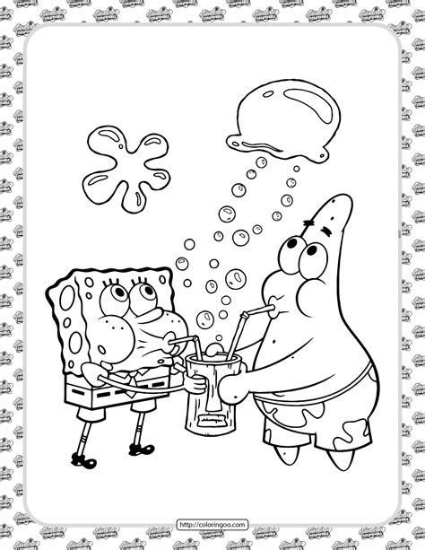 Spongebob And Patrick Coloring Page For Kids Tsgoscom Tsgoscom
