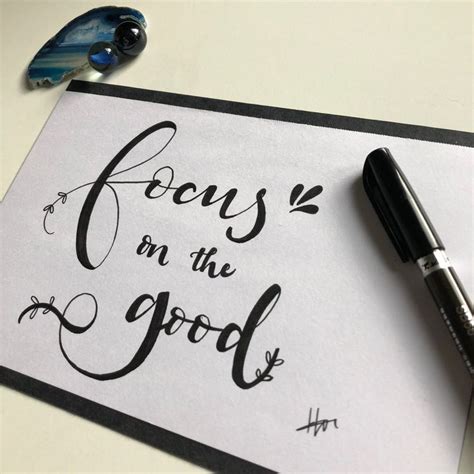 original focus on the good positivity handmade calligraphy etsy uk hand lettering quotes